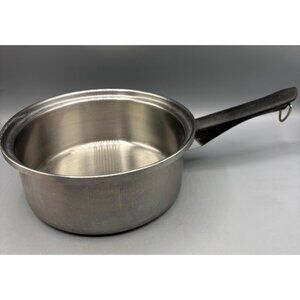 Vtg Amway Queen 5-Ply 18/8 Stainless Steel Saucepan